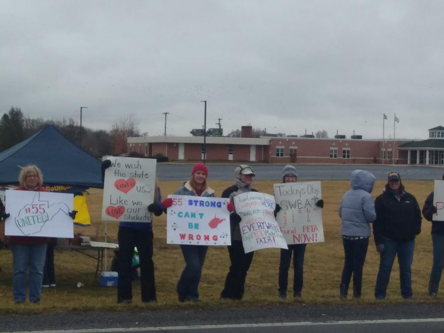 Photo Provided by: Wikimedia Commons

Teachers in West Virginia protesting low salary for education officials.  The West Virginia teacher strikes began out of response to legislature raising the salary of education officials and police by 2%.
