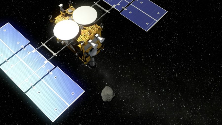 Asteroid shot by Japanese probe