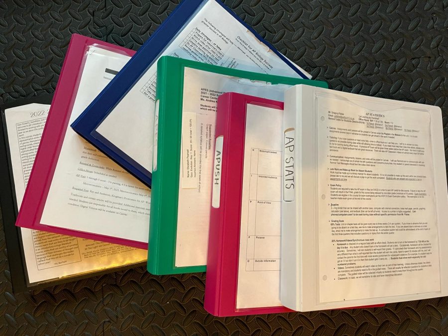 Putting important papers in front of your binders can help you remember crucial information. 